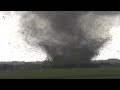 Roaring tornado approaches and crosses I-80 east of Lincoln, NE