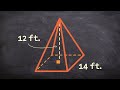 how to determine the surface area of a square pyramid