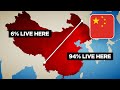 Why 94% of China Lives East of This Line