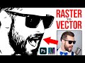 Photoshop: Convert RASTER Images to VECTOR Graphics.