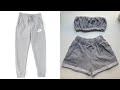 transforming joggers into two piece lounge set | beginner friendly diy transformation