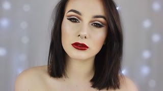 Fall Glam: Matte Cut Crease & Bold Lip | Tutorial