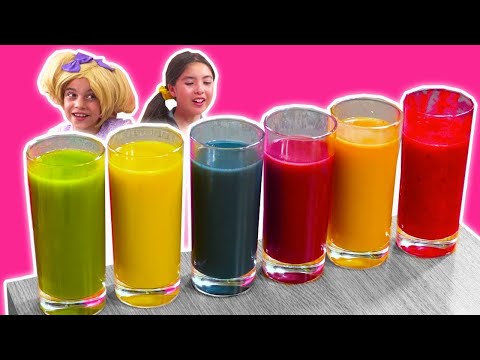 LEARN COLORS WITH FRUIT SMOOTHIES 🍓 Lilliana Is Colorblind Princesses In Real Life Kiddyzuzaa