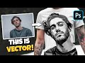 How to Convert Raster Image to Vector (New Method) - Photoshop Tutorial