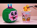 Lego Mukbang Pink Food With Cocomelon IRL | Bricks World ASMR Animation