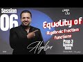 Equality of algebraic fractional functions / Prep 3 Algebra