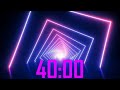 40 minute timer with electronic music.