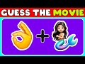 Guess the MOVIE by Emoji Quiz 🎬🍿 Super Mario, Elsa, Sing, Barbie | Easy, Medium, Hard