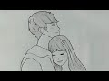 Couple drawing easy || Pencil drawing of a loving couple || Easy step by step drawing for beginners