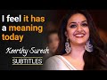 Keerthy Suresh: Dream come true | [ ENGLISH SPEECH ] | Learn English with Subtitles