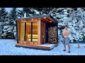 Building a MODERN SAUNA in a Winter Wonderland - Full Build