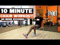 10 Minute Total Body Chair Workout For Weight Loss | At Home Workout With No Equipment