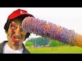 Glenn's The Walking Dead Death in Real Life! Lucille Barbed Wire Baseball Bat! Zombie Go Boom