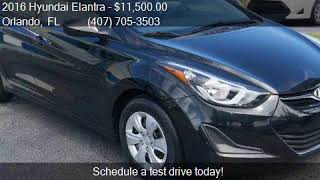 2016 Hyundai Elantra SE 6AT for sale in Orlando, FL 32807 at