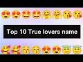 Top 10 True Lovers name ll Love quiz game ll Fun game @timtim995