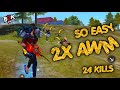 [B2K Fan] SO EASY 2X AWM SOLO VS SQUAD | 24 KILLS ENJOY