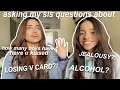 Asking my sister AWKWARD questions you're too afraid to ask your sibling!!