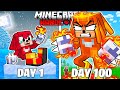 I Survived 100 Days as FIRE KNUCKLES in HARDCORE Minecraft