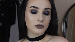 NYE Glam TUTORIAL | Blue Iridescent Glitter Smokey Eyes