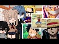 Pro heroes and lov react to luffy ; #onepiece / #mha ;