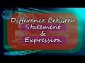 Difference Between Statement And Expression