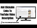 How To Add Clickable Links To YouTube Video Description (2024)