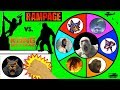 RAMPAGE vs KING KONG Slime Wheel Game | Which Ape Movie Wins?