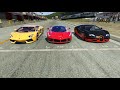 Ferrari LaFerrari vs Lamborghini Aventador LP700-4 vs Bugatti Veyron 16.4 SS at Old Spa