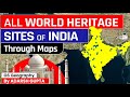 All World Heritage Sites of India | Through Maps | StudyIQ IAS