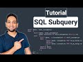 Subquery in SQL | Correlated Subquery + Complete SQL Subqueries Tutorial