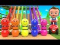 Little Baby Fun Learning Colors for Children with Bowling Pins Tumbling Toy Set Play 3D Kids Edu