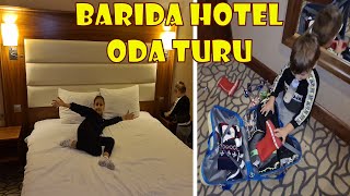 Elif ve Berkay odayı altüst etti. Kendi valizlerini yerleştirdiler. Isparta Barida Hotel Oda turu