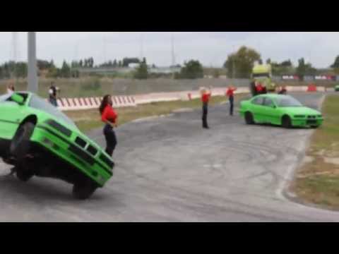 Stunt Car Show & Dancing Girls - Cars on 2 Wheels & Drifting