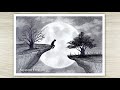 How to draw a boy in Moonlight for beginners, Pencil sketch