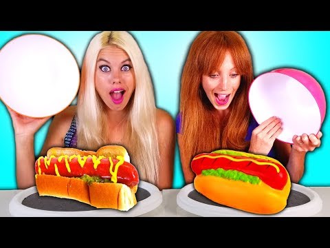 SQUISHY FOOD vs REAL FOOD Challenge PART 2 & Back To School Hacks and Tips 