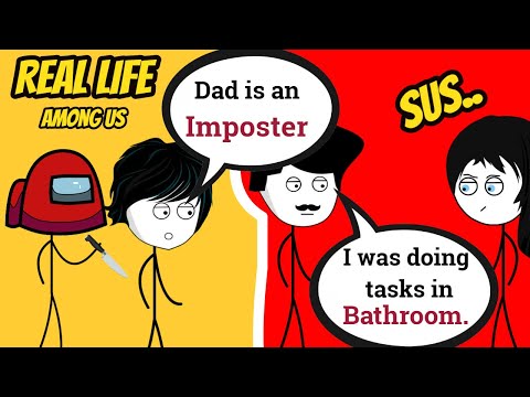 When a gamer’s Family play Among Us in Real Life Among Us Animation 