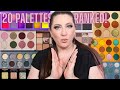 RANKING THE LAST 20 EYESHADOW PALETTES I TRIED FROM WORST TO BEST!