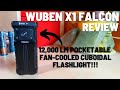 Wuben X1 Falcon Review - 12,000 lm Pocketable Fan-Cooled Cuboidal Flashlight