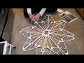 #1 how to make a  ( dollar store ) plastic hanger snowflake decoration diy first