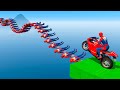 الأبطال الخارقين على دراجة نارية - Superheroes on motorcycle ride on the spiders fall to sharks GTAV