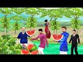 Papaya Tree Grafting Watermelon Village Comedy Video Watermelon Farming Hindi Kahaniya Funny Comedy