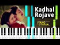 Kadhal Rojave Piano Tutorial With Chord  | Blacktunes Piano