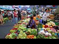 Amazing Cambodian food market scenes, massive food tour