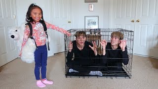 BABYSITTING OUR LITTLE SISTER FOR THE FIRST TIME!
