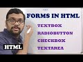 FORMS (TEXTBOX,  RADIO BUTTON, CHECKBOX,TEXTAREA) IN HTML (PART-1)