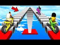 SHINCHAN AND FRANKLIN TRIED THE IMPOSSIBLE DUAL PIPES GAP BRIDGE PARKOUR CHALLENGE GTA 5
