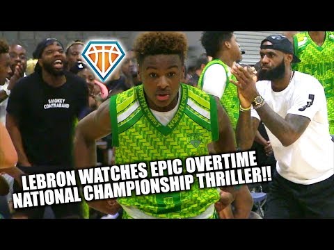 LeBron Watches EPIC MIDDLE SCHOOL NATIONAL CHAMPIONSHIP OT THRILLER Blue Chips vs CP3 GETS TESTY