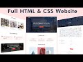 How To Make Website Using HTML & CSS | Full Responsive Multi Page Website Design Step by Step