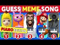 GUESS MEME SONG | Piano Edition 🎵 The Amazing Digital Circus, Mr.Beast, Wednesday, Skibidi Toilet
