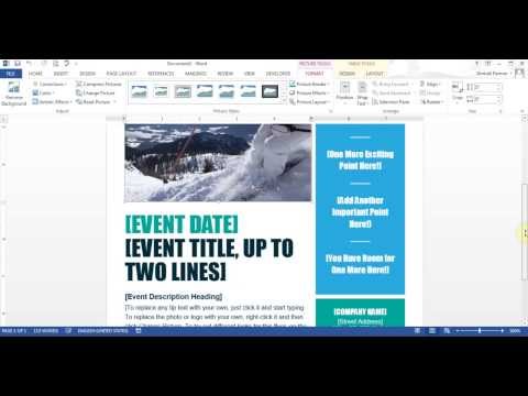 Creating A Event Program In Word